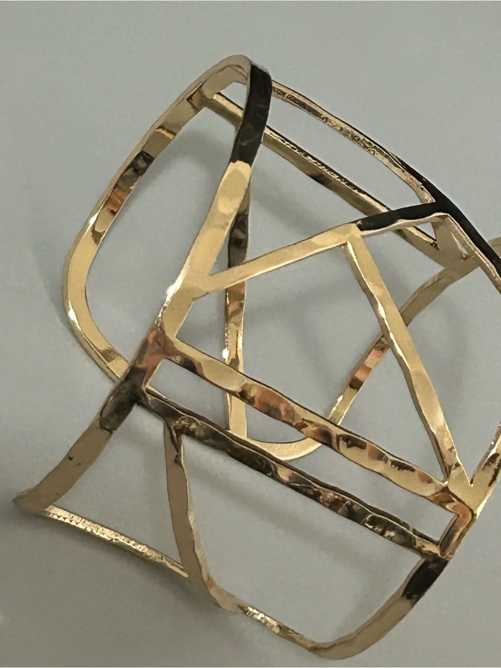 GoldTone Geometric Open Cuff Bracelet